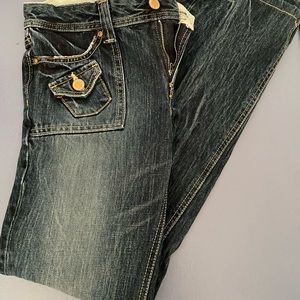 Venus something edwin jeans. Y2K vintage low rise flarred.